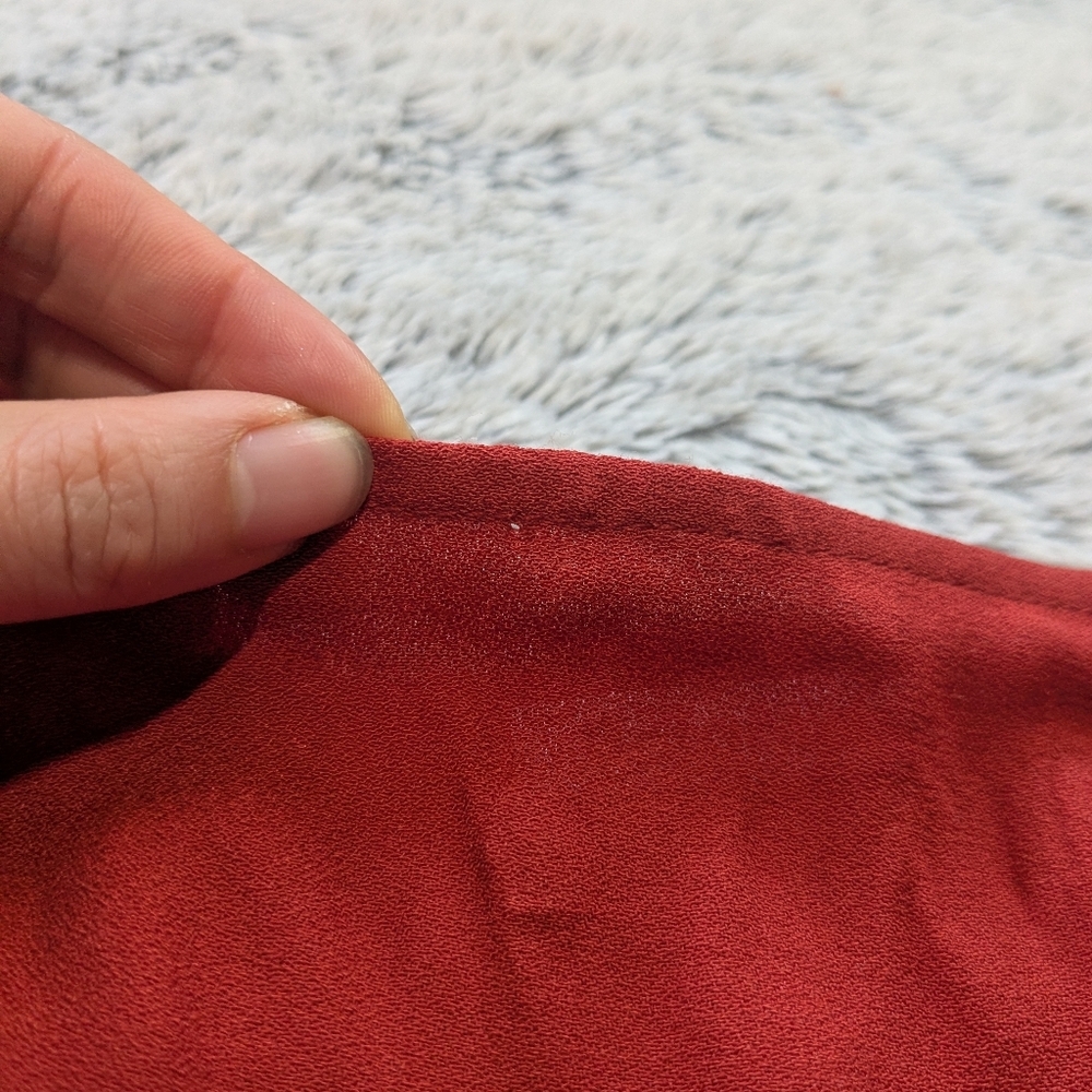 NEW Reformation Red Mini Skirt Margot with Slit Size 6 - Picture 6 of 8